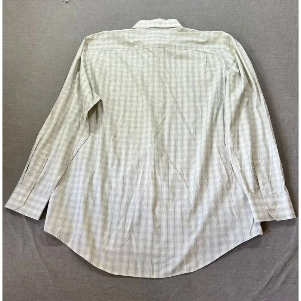 Banana Republic Shirt Adult Large Gray Check Long Sleeve‎ Button Up Casual Mens.